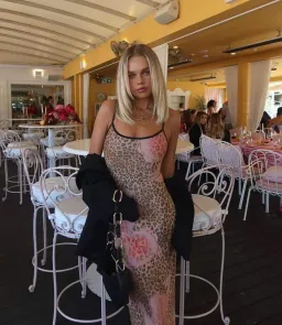 With Harper Lu Slip Dress Mesh Leopard Size 8  for rent on The Volte - image 4