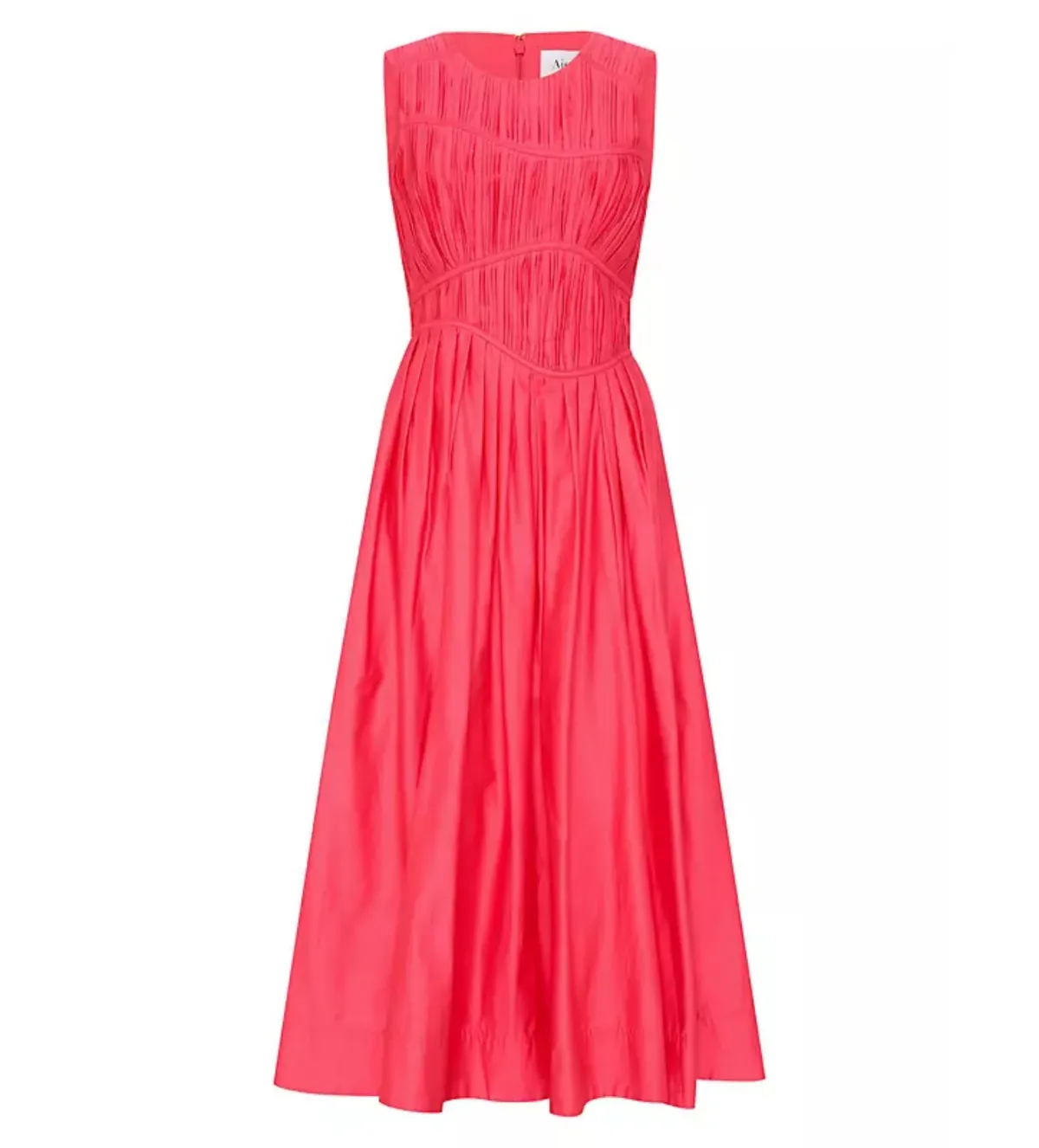 AJE Nya Gathered Midi Dress Hot Pink Size 10  - Image 4