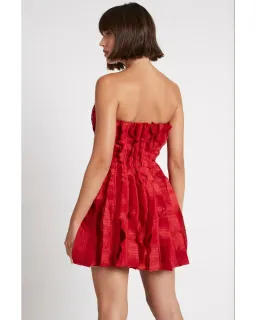 Aje Hybrid Mini Dress in Scarlet Red Size AU 14 for rent on The Volte - image 4