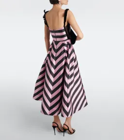 Rebecca Vallance Jocelyn Midi Dress Stripe Size 8 for rent on The Volte - image 3
