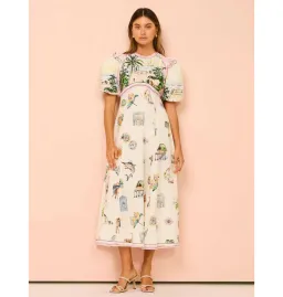 Alemais Sunset Midi Dress Print Size AU 10 for rent on The Volte - image 1