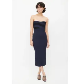 Dion Lee Interlock Bustier Strapless Midi Dress In Navy/Midnight Size XS / AU 6 for rent on The Volte - image 1