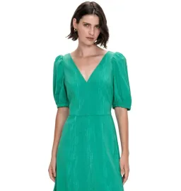 Veronika Maine Wood Jacquard Cross Back Midi Dress in Green Size AU 6 for rent on The Volte - image 2