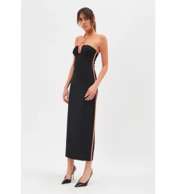 Paris Georgia Nassia Midi Dress Black/Orange Size XS/Au 8 for rent on The Volte - image 1