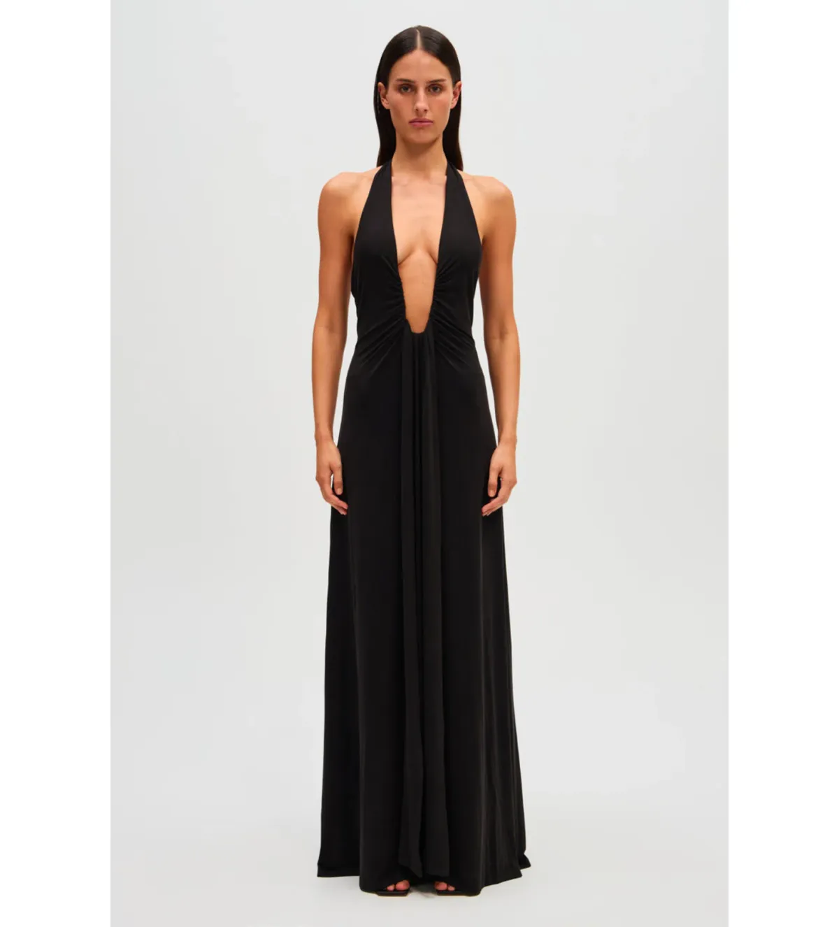 Misha Jennifer Cupro Maxi Dress Black Size 8  - Image 1