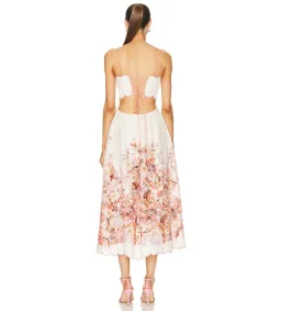 Zimmermann Devi Scallop Midi Dress in Cream Floral Size 0P/Au 6 for rent on The Volte - image 2