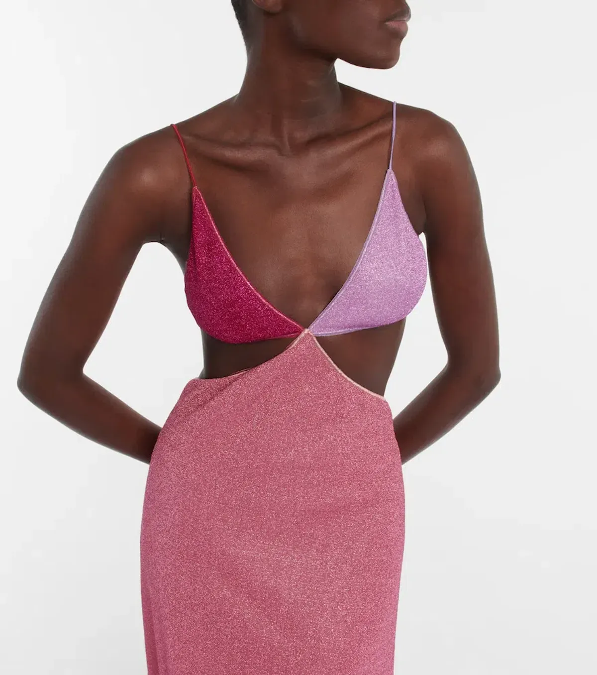 Oséree Cutout Midi Dress Pink Size S / AU 8 - Image 2
