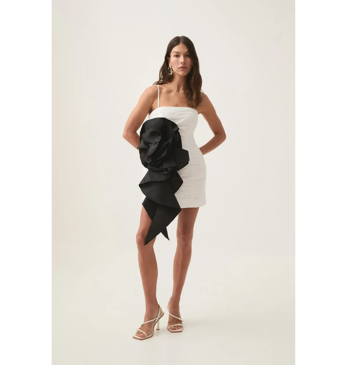 Aje Potion Spiral Mini Dress Ivory/Black Size AU 6 - Image 1