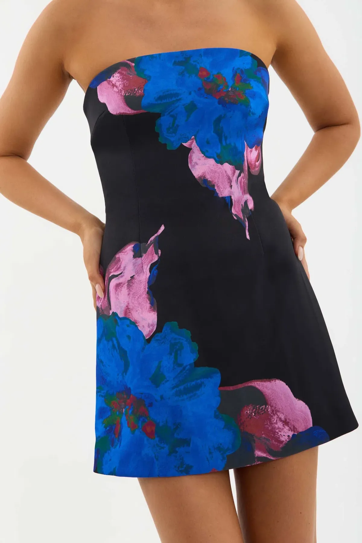 Rebecca Vallance Acid Bloom Strapless Mini Dress Floral Size AU 6 - Image 1