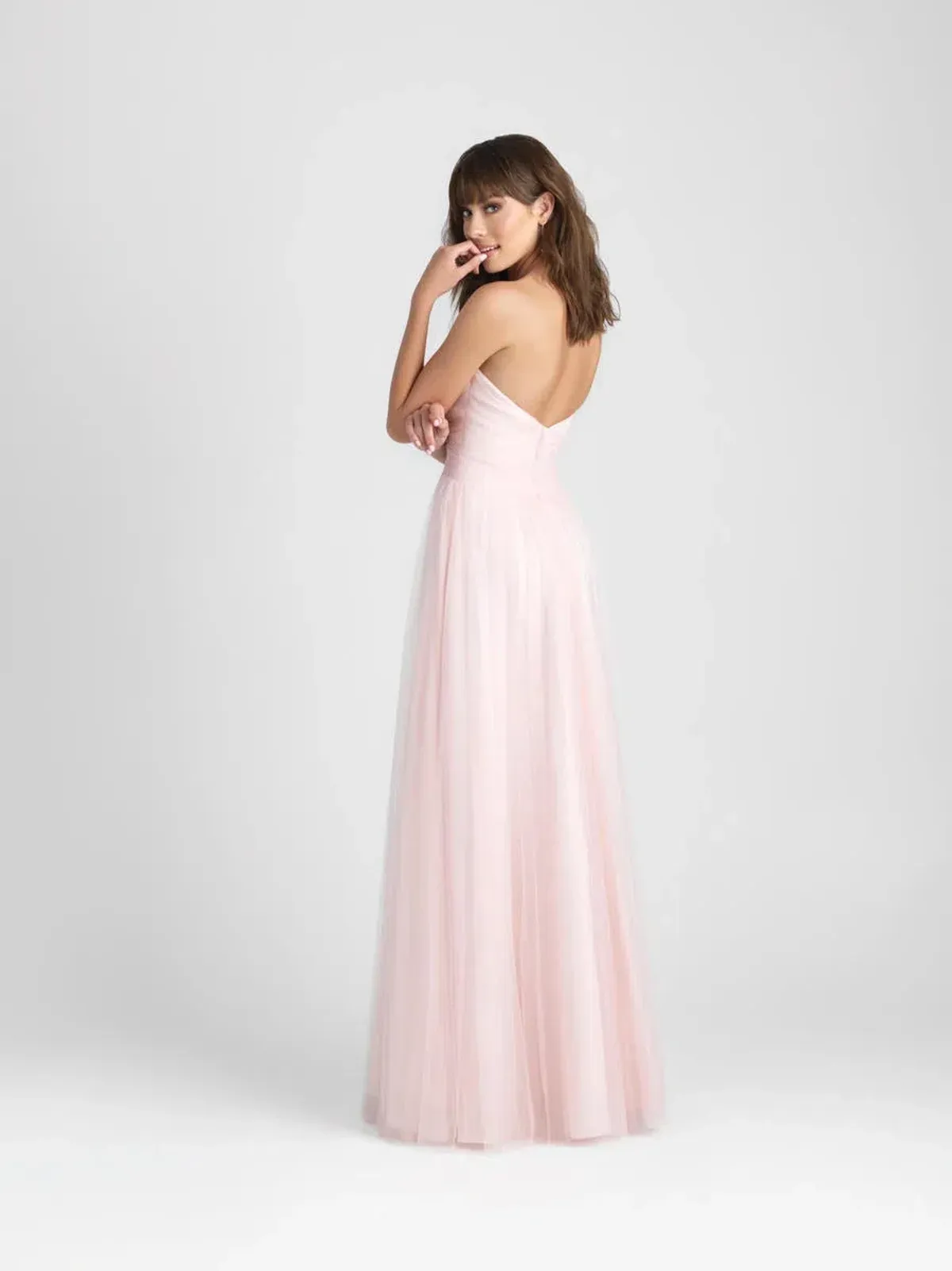 Allure Bridesmaids Tulle Gown Pink Size 10 - Image 2