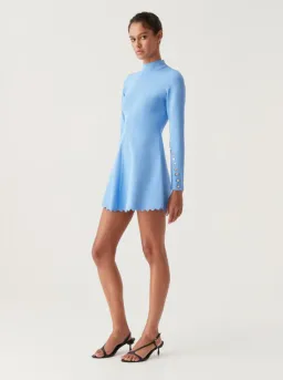 Aje Harmony Knit Mini Dress Mist Blue Size M / AU 10 for rent on The Volte - image 4