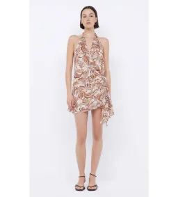 Bec & Bridge Jocelyn Wrap Mini Dress Cream Swirl Size 8  for rent on The Volte - image 1