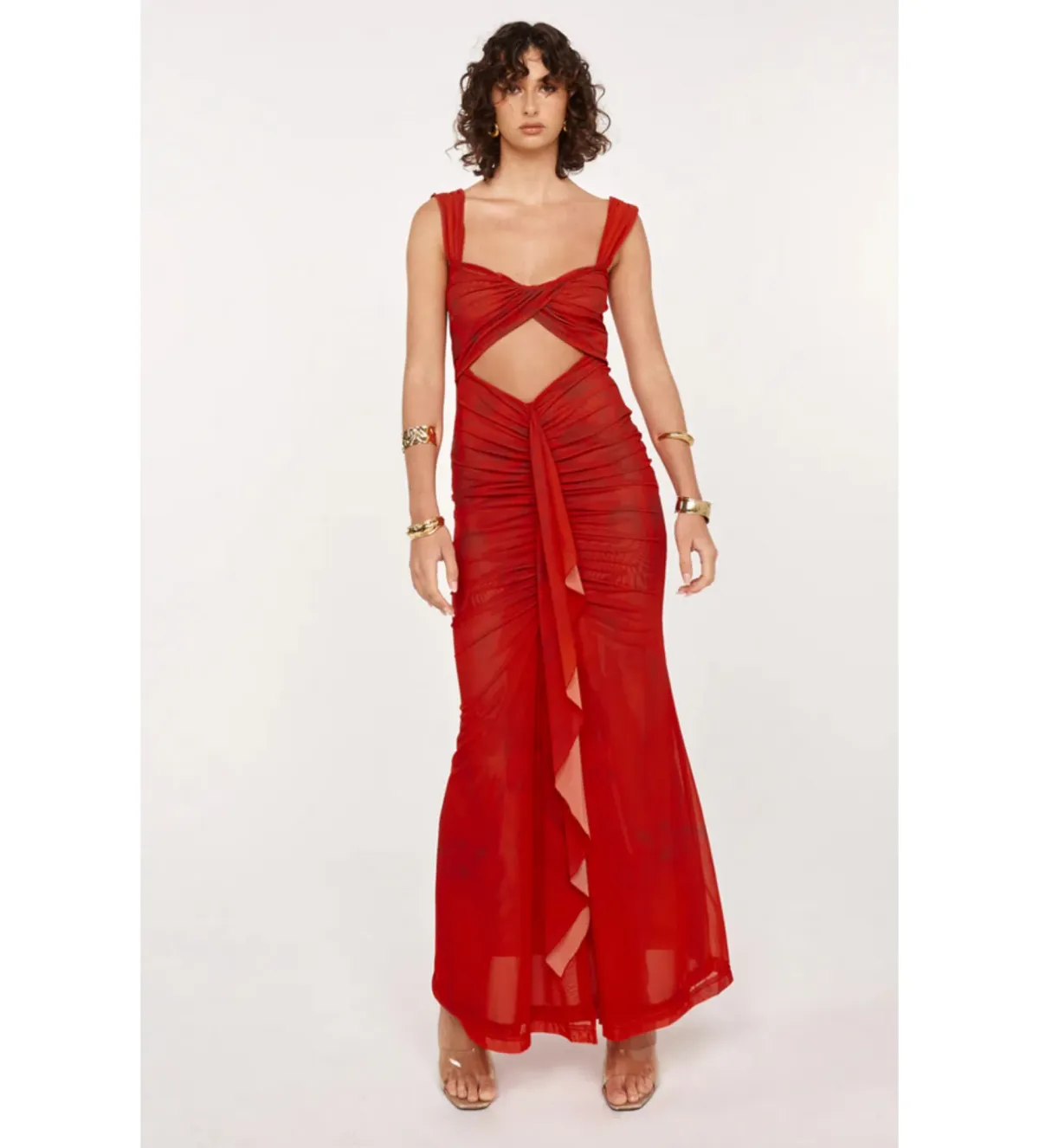 She is OLLÁ Imogen Dress Cherry Red Size 12 - Image 1