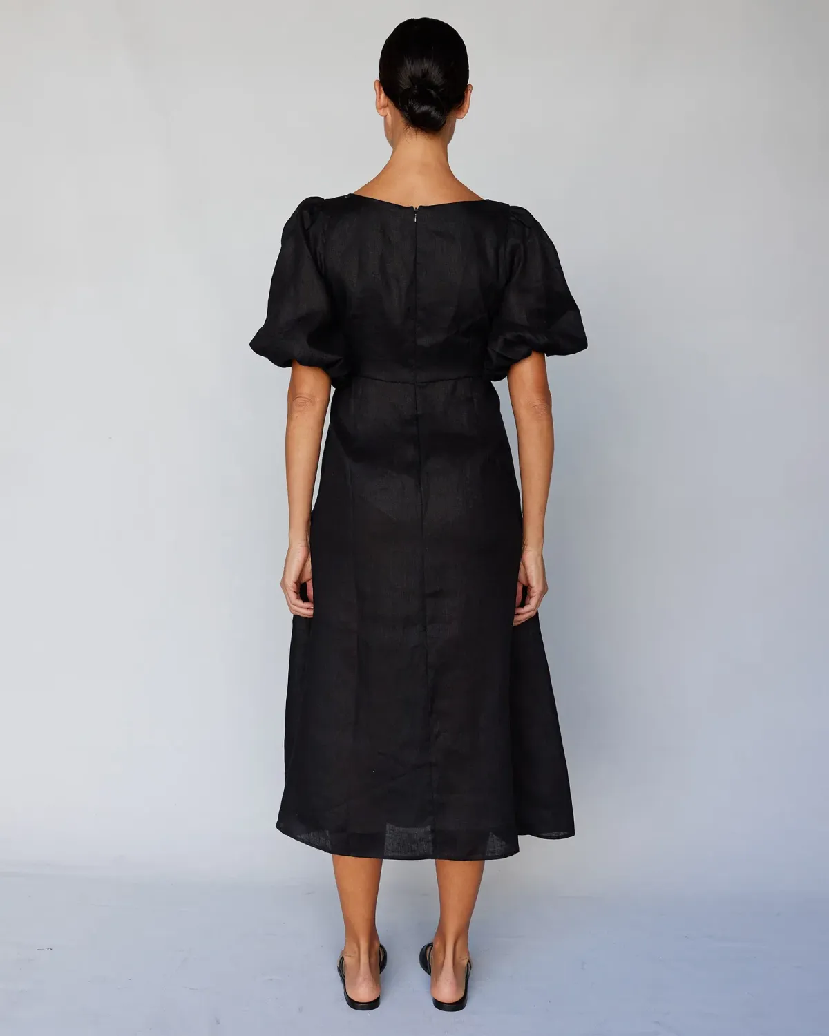 Amelius Romilly Linen Dress Balck Size 12  - Image 2