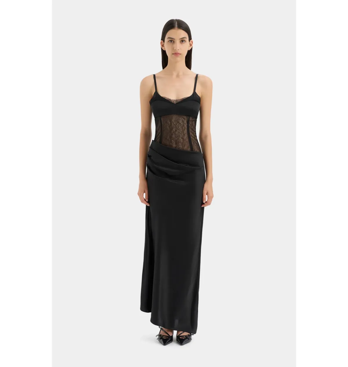 Sir the Label Dunya Draped Gown Black Size AU 10 - Image 1