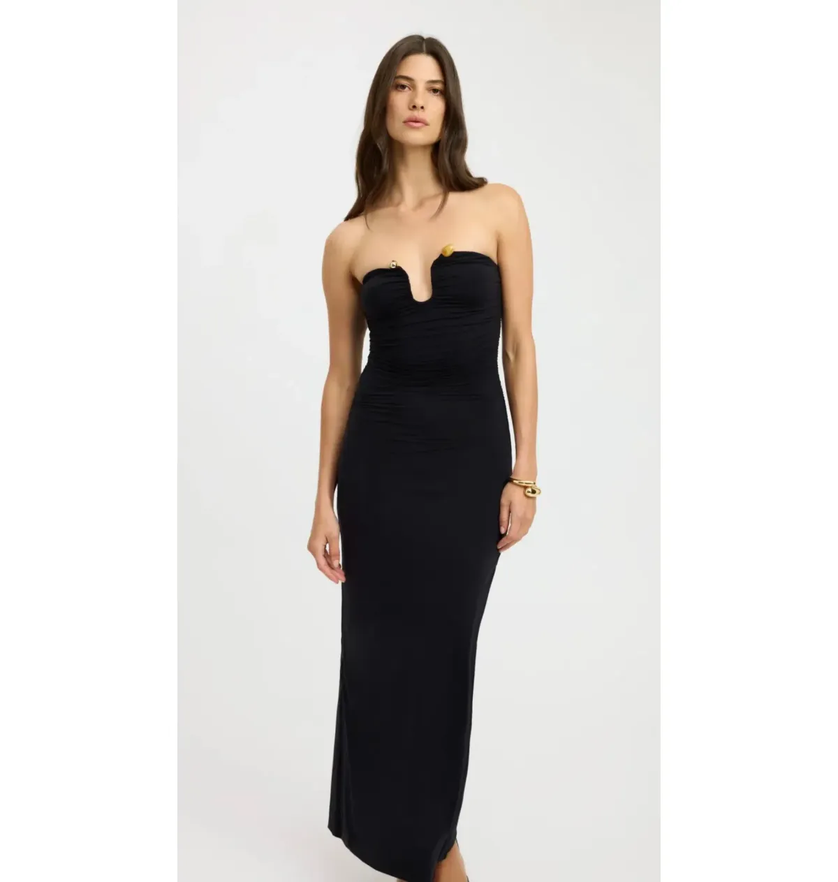 Kookai Tayla Trim Maxi Dress Black Size AU 8 - Image 2