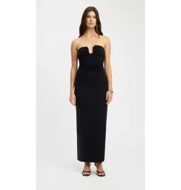 Kookai Tayla Trim Maxi Dress Black Size AU 8 for rent on The Volte - image 1