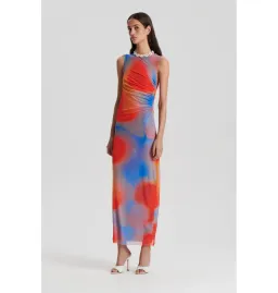 Scanlan Theodore Watercolour Dress Blue/Red Size AU 10 for rent on The Volte - image 1