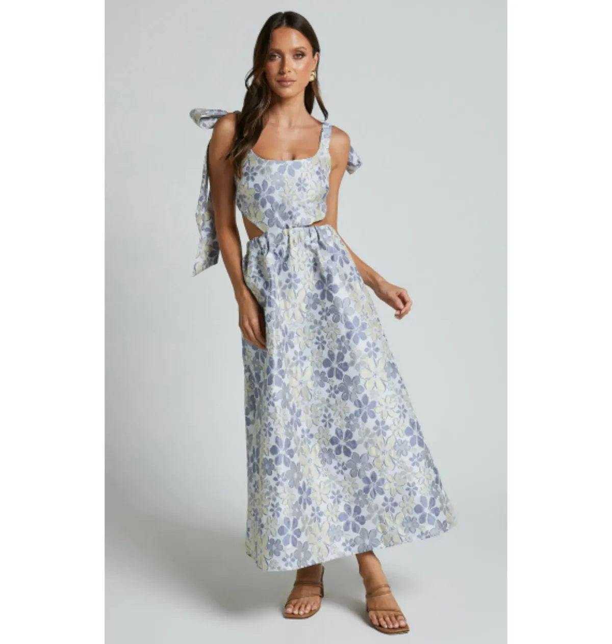 Sheike Briella Midi Dress Dress in Blue Size AU 8 - Image 1