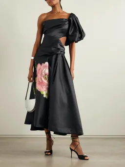 Alemais Regent Noir Maxi Dress Black Floral Size 10 for rent on The Volte - image 1