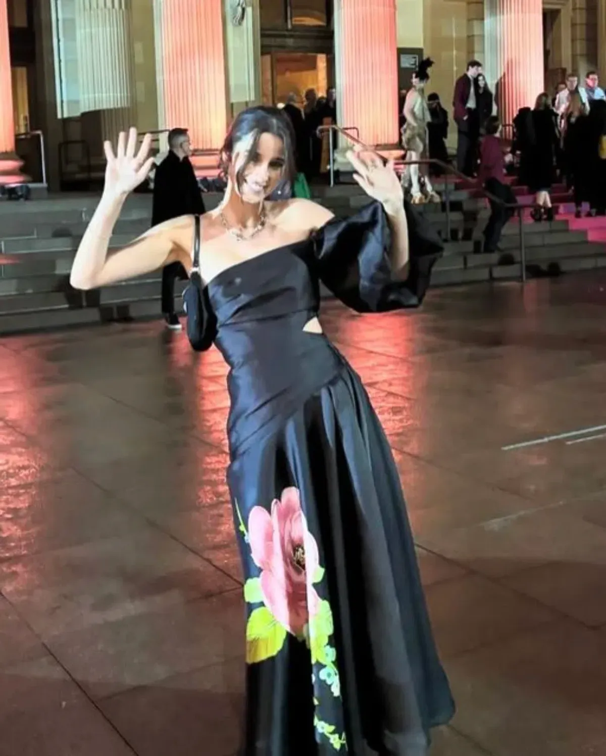 Alemais Regent Noir Maxi Dress Black Floral Size 10 - Image 3