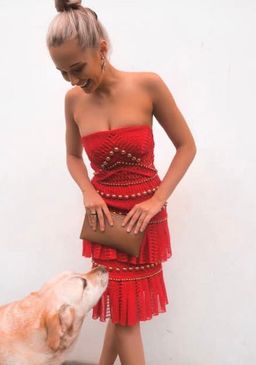 Thurley Heaven Dress red size 8 for rent on The Volte - image 1