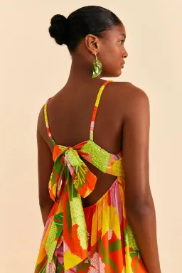 Farm Rio  Neon Floral Maxi Dress Multi Size 14 for rent on The Volte - image 2