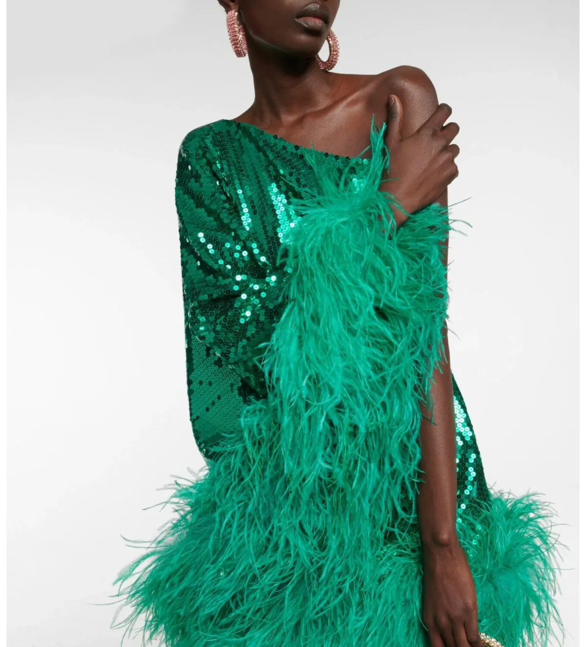 Taller Marmo Piccolo Disco Ubud Sequined Mini Dress Green Size 8 - Image 2