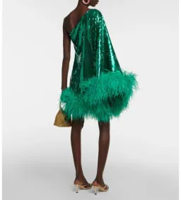 Taller Marmo Piccolo Disco Ubud Sequined Mini Dress Green Size 8 for rent on The Volte - image 3