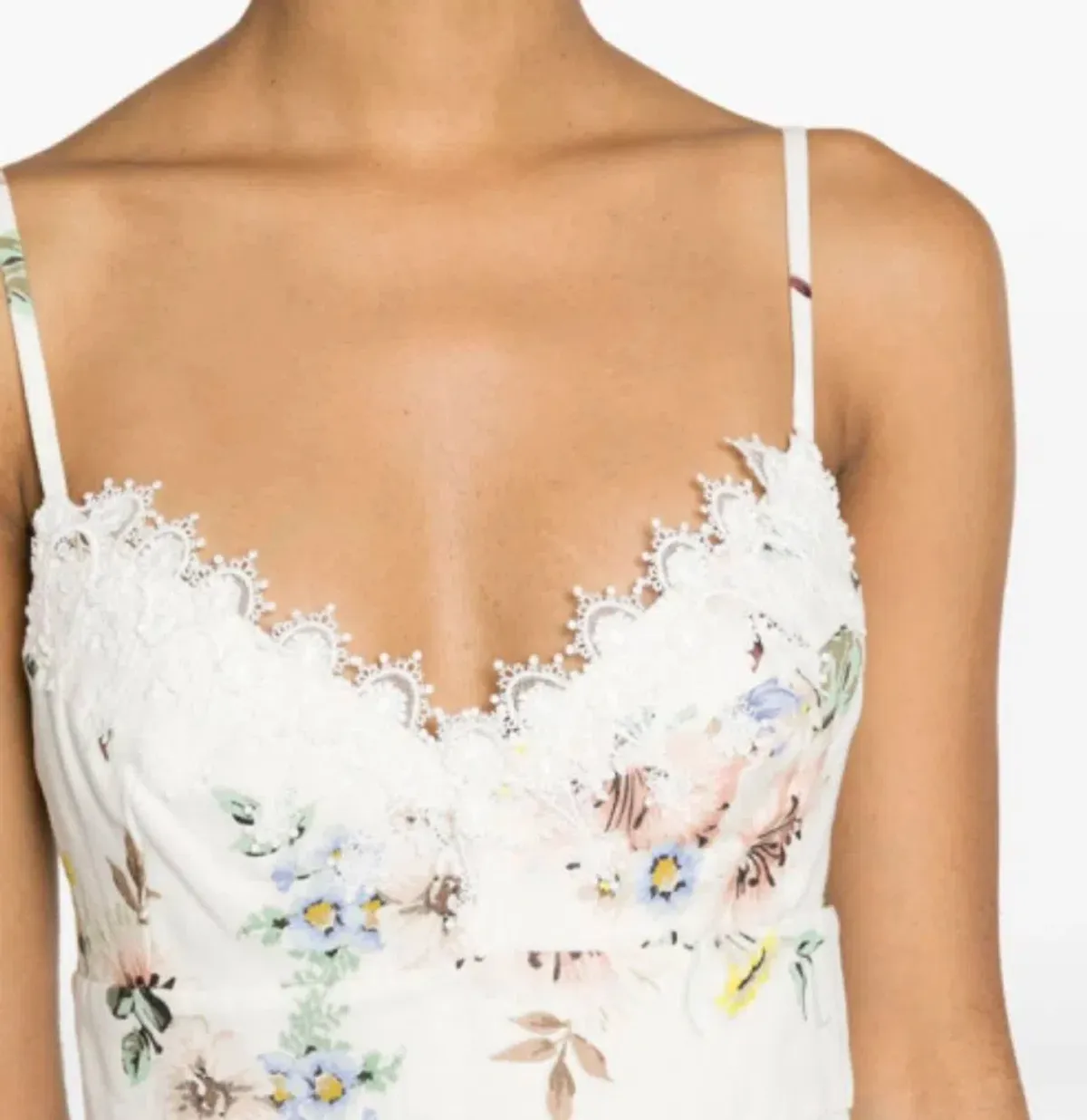 Zimmermann Appliqué Picnic Dress Blue Floral Size 1/Au 10 - Image 5