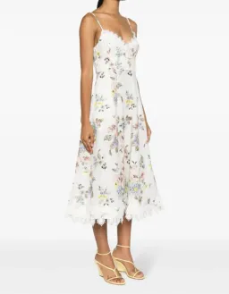 Zimmermann Appliqué Picnic Dress Blue Floral Size 1/Au 10 for rent on The Volte - image 3