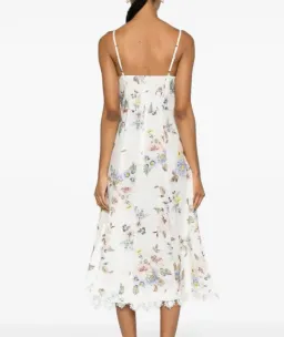 Zimmermann Appliqué Picnic Dress Blue Floral Size 1/Au 10 for rent on The Volte - image 4