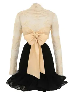 Zimmermann The Illustration Flounce Mini in Tea/Black Size 0P /Au 6  for rent on The Volte - image 9