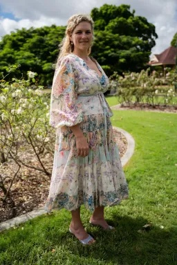 Zimmermann The Halliday Tiered Midi Dress in Spliced Size 4 / AU 16 for rent on The Volte - image 2