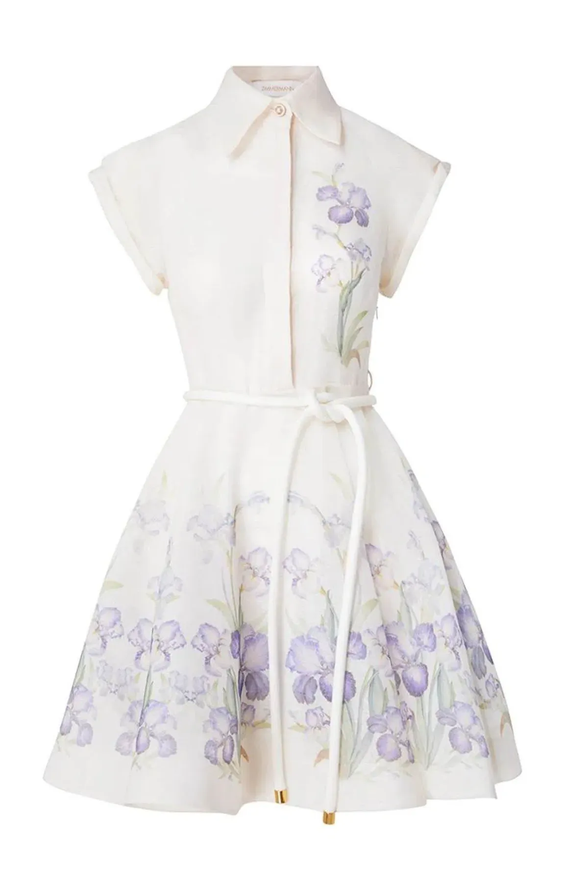 Zimmermann The Natura Flip Dress In Blue Iris Size 1/Au 10  - Image 6