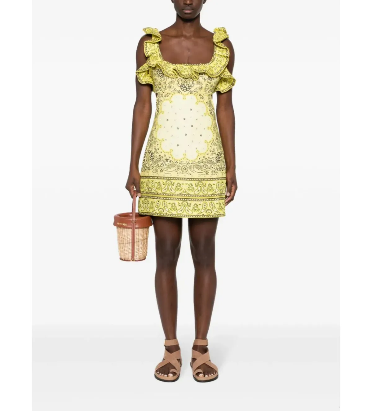 Zimmermann The Matchmaker Frilled Mini in Yellow Bandana Size 0/AU8 - Image 1