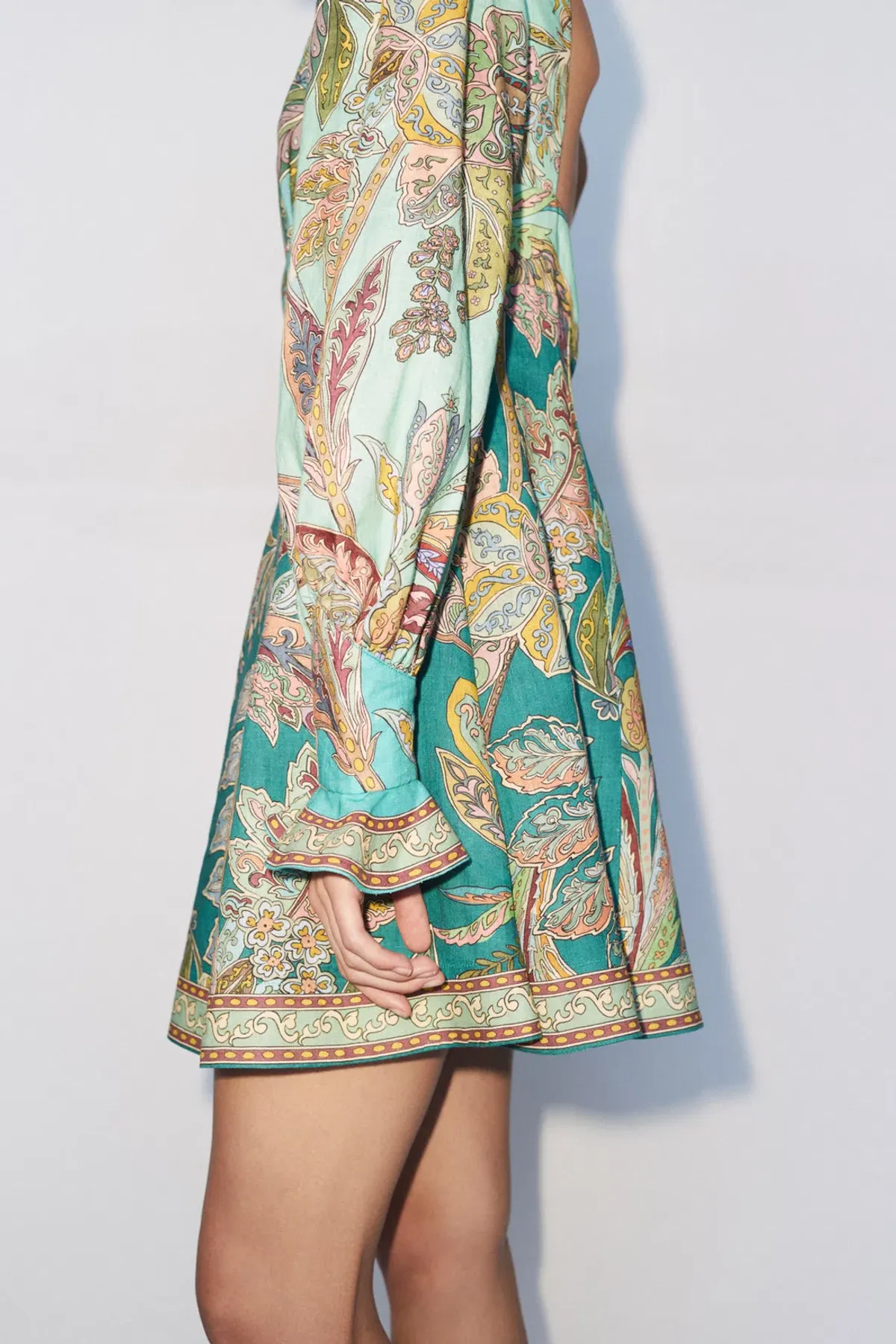 Alemais Franca Mini Dress Green Size 10 - Image 4