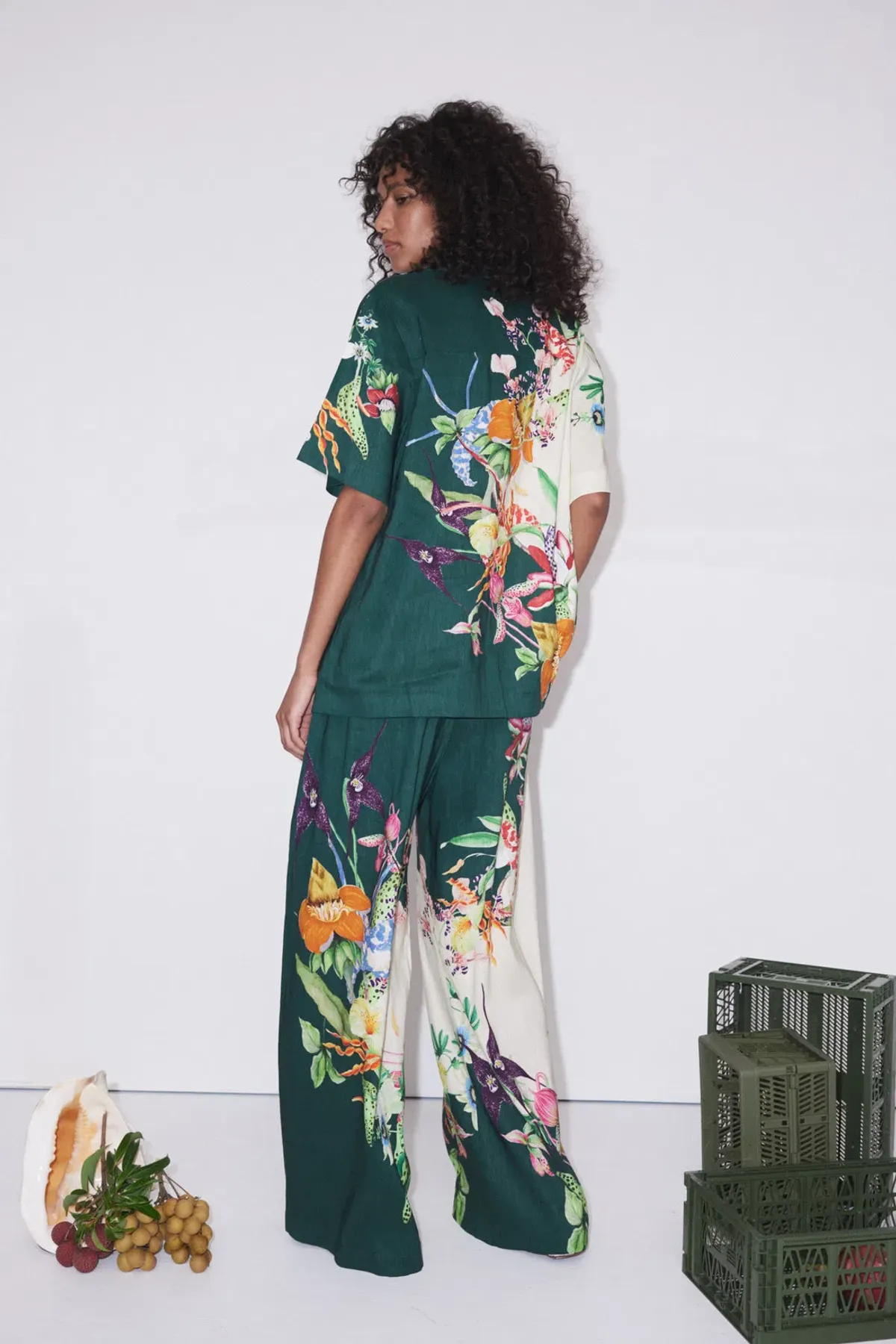 Alemais Aggie Shirt and Pant Set Floral Size 8 - Image 3