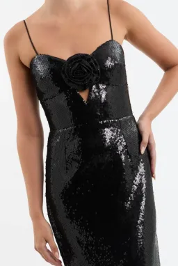 Rebecca Vallance Denise Gown Black Size 8  for rent on The Volte - image 4