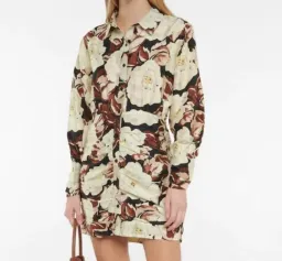 Sir the Label Vivienne Shirt Mini Dress Floral Size 2 / AU 10 for rent on The Volte - image 3