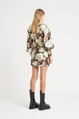 Sir the Label Vivienne Shirt Mini Dress Floral Size 2 / AU 10 for rent on The Volte - image 2