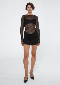 Benni Yana Lace Mini Dress Black Size AU 6 for rent on The Volte - image 1