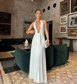 Misha Jennifer Maxi Dress White Size 8 for rent on The Volte - image 2