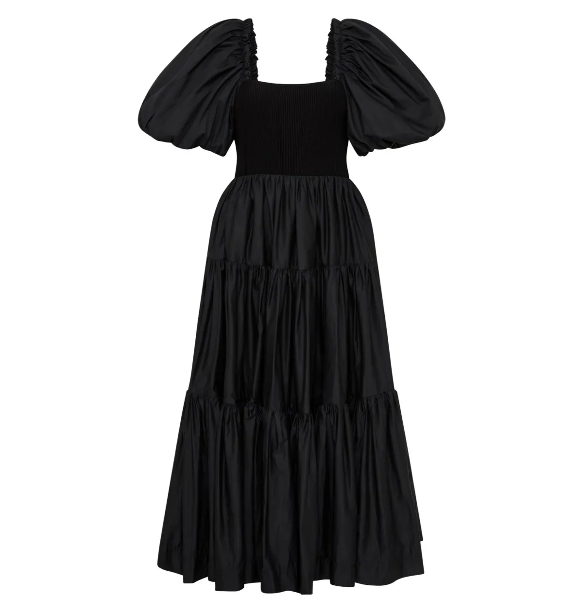 Aje Casa Puff Sleeve Dress in Black Size AU 12 - Image 4