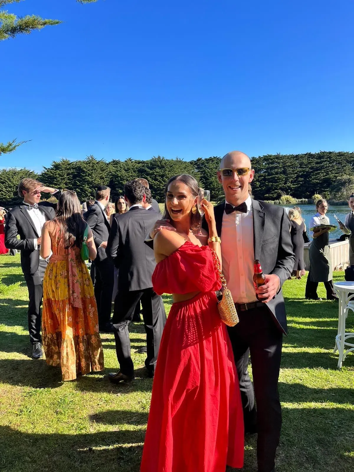 Scanlan Theodore Parachute Cotton Gather Dress Poppy Size 10 - Image 4