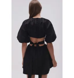 Aje Mimosa Cut Out Mini Dress Black Size AU 8 for rent on The Volte - image 4