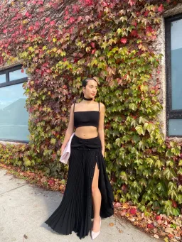 Christopher Esber Deconstruct Multi Panel Knit Dress Black Size 8 for rent on The Volte - image 1