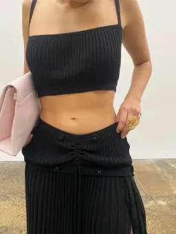 Christopher Esber Deconstruct Multi Panel Knit Dress Black Size 8 for rent on The Volte - image 2