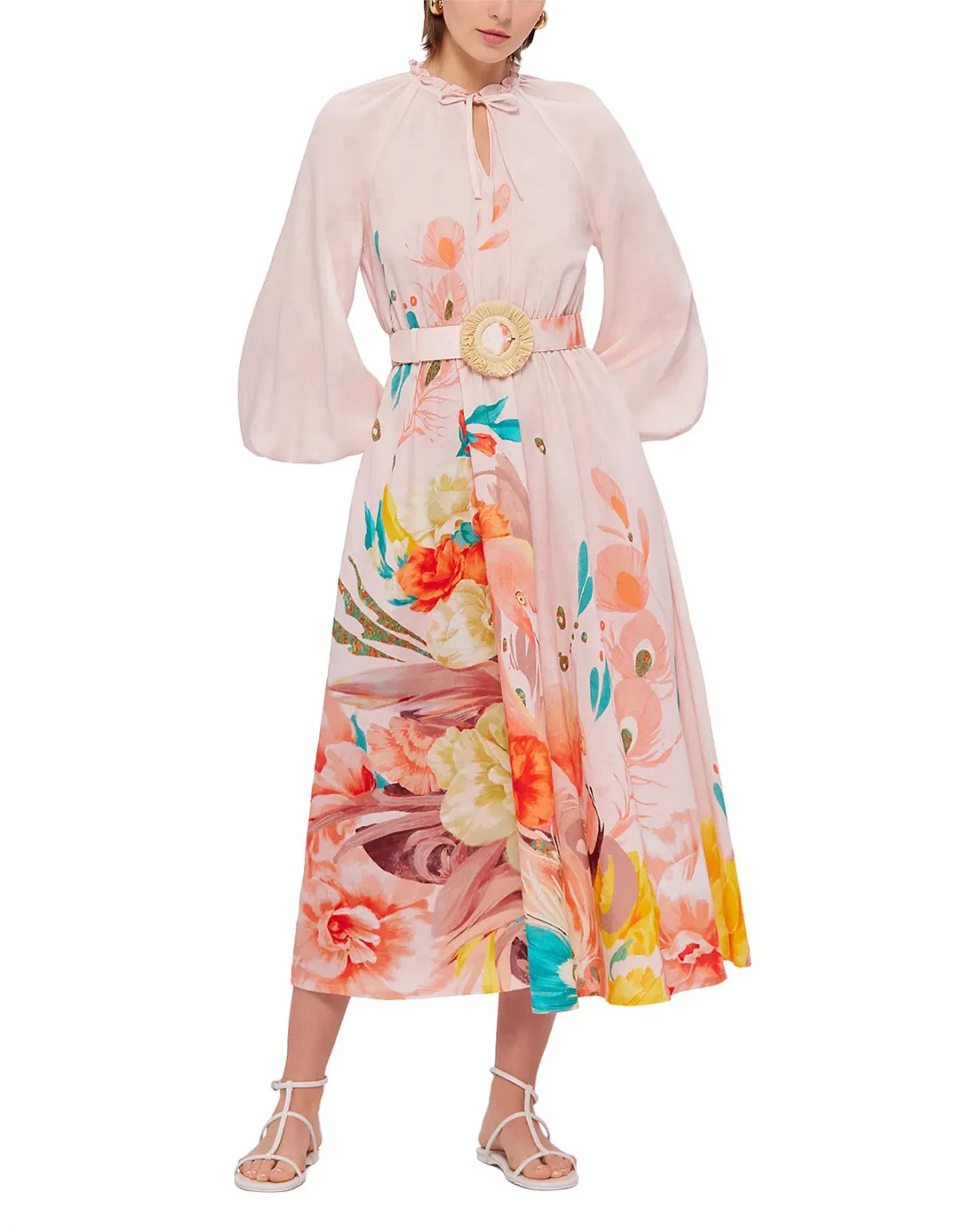 Leo Lin Pippa Midi Dress in Euphoria Print Size 10 - Image 4