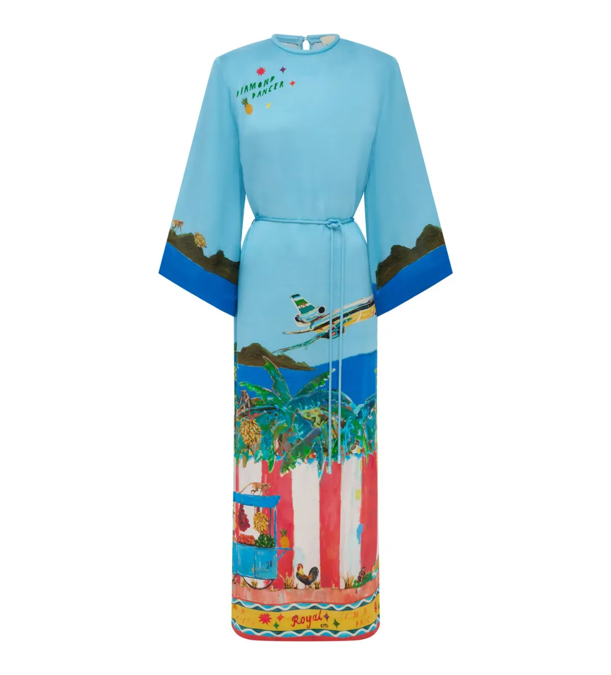 Alemais All Aboard Midi Dress Print Size AU 14 - Image 3